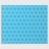 Capri Blue White XL Moroccan Quatrefoil #7DS Cadeaupapier (Vlak)