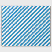 Capri Blue Wide Stripe Holiday Cadeaupapier (Vlak)
