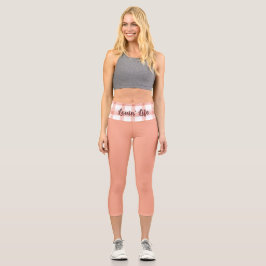 CAPRI BROEK MET HOGE TAILLE - "COUNTRY PEACH"