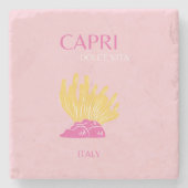 CAPRI, Capri Reiskunst, Preppy, Preppy Kamer, Roze Stenen Onderzetter (Voorkant)