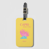 Capri Dolce Vita, Reiskunst, Geel Bagagelabel (Voorkant (verticaal))