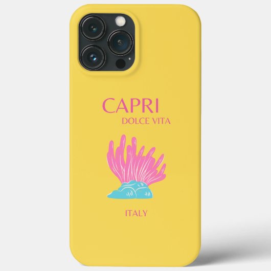 Capri Dolce Vita, Reiskunst, Geel Case-Mate iPhone Case (Achterkant)
