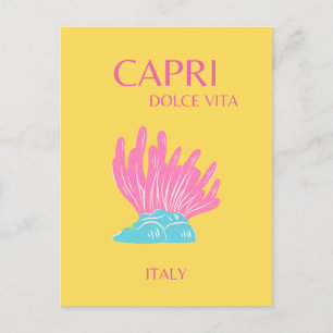 Capri Dolce Vita, Reiskunst, Geel Feestdagenkaart