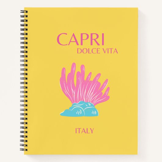 Capri Dolce Vita, Reiskunst, Geel Notitieboek (Voorkant)