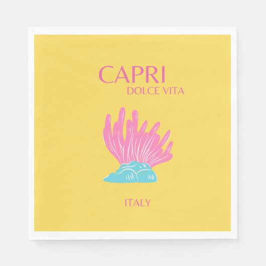 Capri Dolce Vita, Reiskunst, Geel Servet (Voorkant)