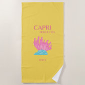 Capri Dolce Vita, Reiskunst, Geel Strandlaken (Voorkant)