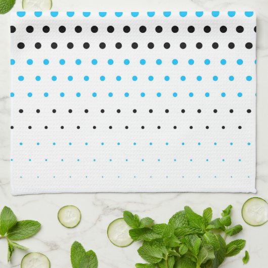 Capri en Black Polka Dot Theedoek (Gevouwen)