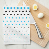 Capri en Black Polka Dot Theedoek (Quarter Fold)