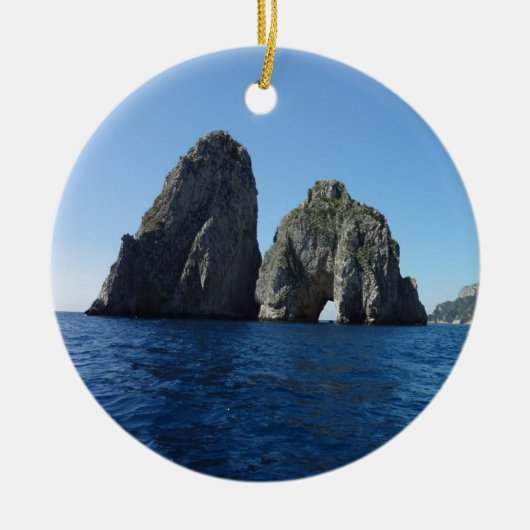 Capri Faraglion Rocks Italië Keramisch Ornament (Voorkant)