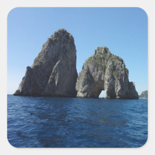Capri Faraglion Rocks Italië Vierkante Sticker