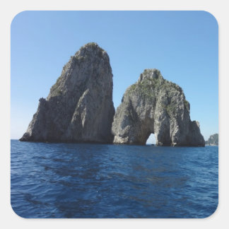 Capri Faraglion Rocks Italië Vierkante Sticker