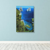 Capri Faraglioni Rocks Canvas Afdruk (Insitu (Houten vloer))