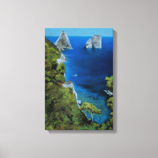 Capri Faraglioni Rocks Canvas Afdruk