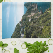 Capri Faraglioni Rotszicht 1 Theedoek (Gevouwen)