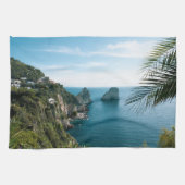 Capri Faraglioni Rotszicht 1 Theedoek (Horizontaal)