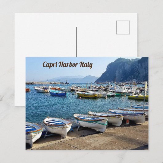 Capri Harbour Italië Briefkaart (Voorkant / Achterkant)