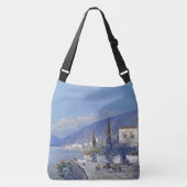 Capri Island Coast Italy Flowers Ocean Canvas tas (Voorkant)