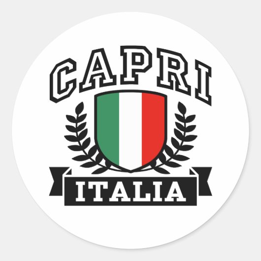 Capri Italia Ronde Sticker (Voorkant)