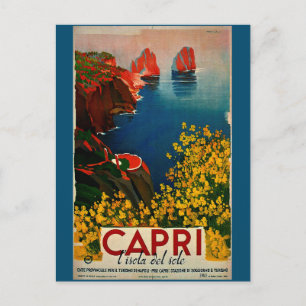  Capri Italiaans Reizen Advertentie Verf Briefkaart