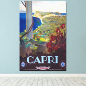 Capri  Italiaanse reisposter Canvas Afdruk (Insitu (Houten vloer))