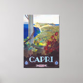 Capri  Italiaanse reisposter Canvas Afdruk (Voorkant)