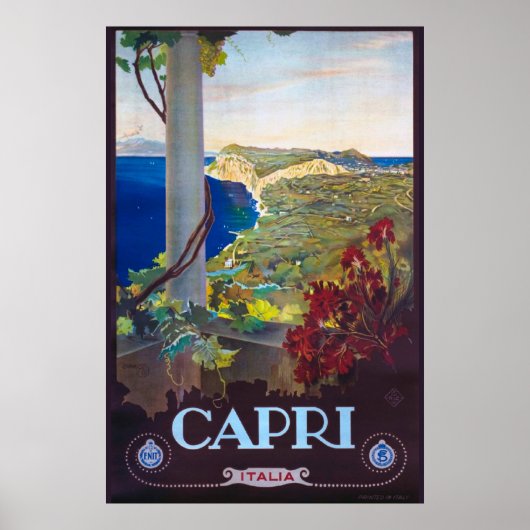 Capri  Italiaanse reisposter Poster (Voorkant)