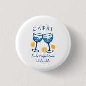 Capri Italiaanse zomer souvenir pin Ronde Button 3,2 Cm (Voorkant)