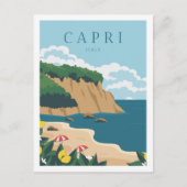 Capri Italië Beroemde Reisplaats Illustratie Briefkaart (Voorkant)