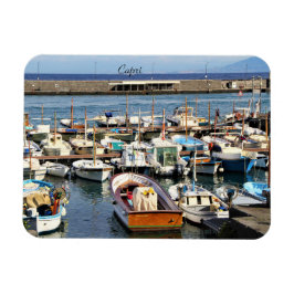 Capri, Italië, boten, marina, fotografie, magneet