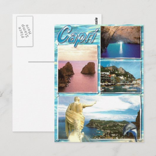 Capri, Italië Briefkaart (Voorkant / Achterkant)