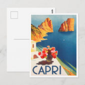 Capri, italië Briefkaart voor reizen met Vintage (Voorkant / Achterkant)