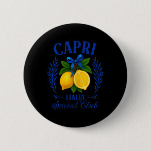 Capri Italië Citroenen Reis Campania Tyrreense Zee Ronde Button 5,7 Cm