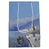 Capri Italië Island Ocean Flowers Blue Zee Gift Ba Medium Cadeauzakje (Achterkant)