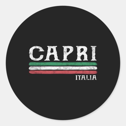 Capri Italië Italiaans Ronde Sticker (Voorkant)