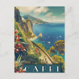 Capri, Italië Kust Vintage Reizen Briefkaart