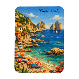 Capri Italië-magneet – Vintage Marina Piccola Beac Magneet