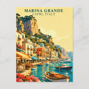 Capri Italië Marina Grande Haven Souvenir Briefkaart