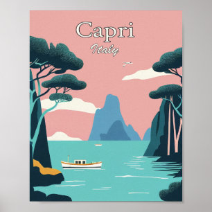 Capri Italië Minimalistisch  KunstPoster Poster