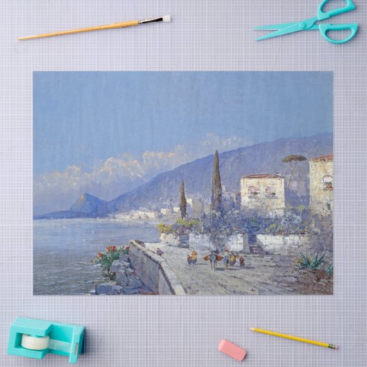 Capri Italië Ocean Flowers Tissue Paper Tissuepapier (Craft)