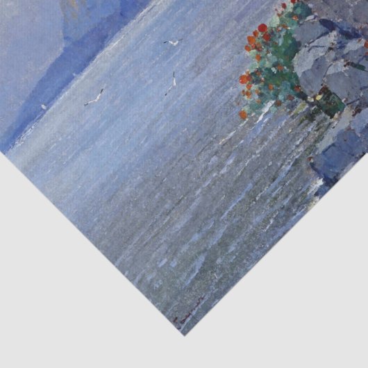 Capri Italië Ocean Flowers Tissue Paper Tissuepapier (Detail)