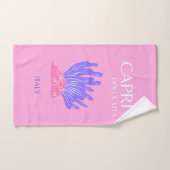 Capri, Italië, Preppy, Roze Bad Handdoek (Handdoek)