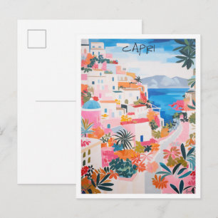 Capri Italië Reis Esthetiek Briefkaart