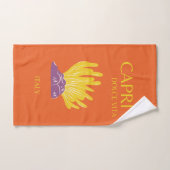 Capri, Italië, Reis, Preppy, Oranje Bad Handdoek (Handdoek)