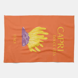 Capri, Italië, Reis, Preppy, Oranje Theedoek