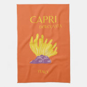 Capri, Italië, Reis, Preppy, Oranje Theedoek (Verticaal)