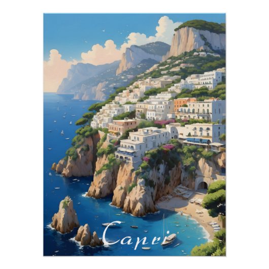Capri Italië Reisposter Perfect Poster (Voorkant)