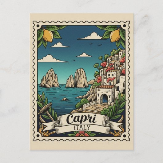 Capri Italië Reizen Briefkaart (Voorkant)