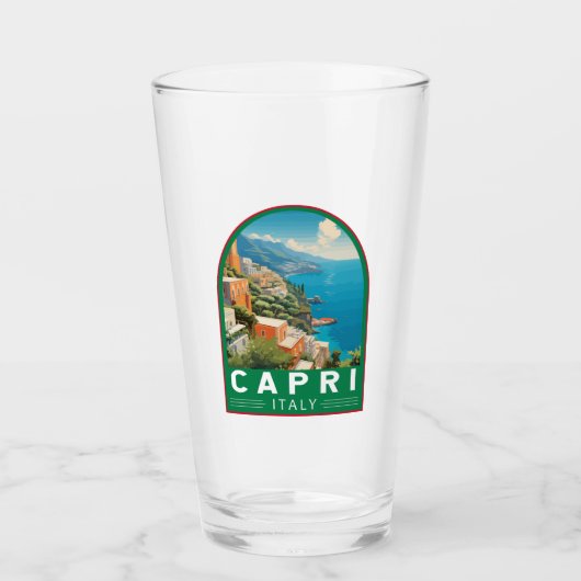 Capri Italië Reizen Kunst Vintage Glas (Voorkant)
