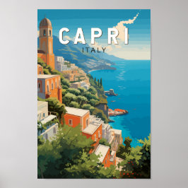 Capri Italië Reizen Kunst Vintage Poster