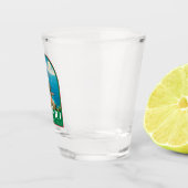 Capri Italië Reizen Kunst Vintage Shot Glas (Rechts)